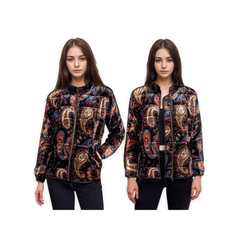Johnny Was Dolman Quilted Velvet Jacket - Picture 16 of 16